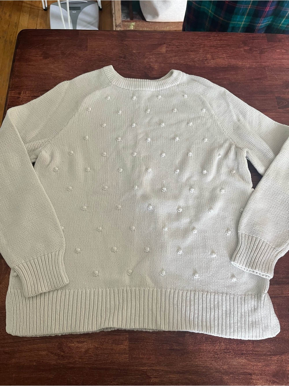 Old Navy Cream Pom-Pom Crewneck Sweater